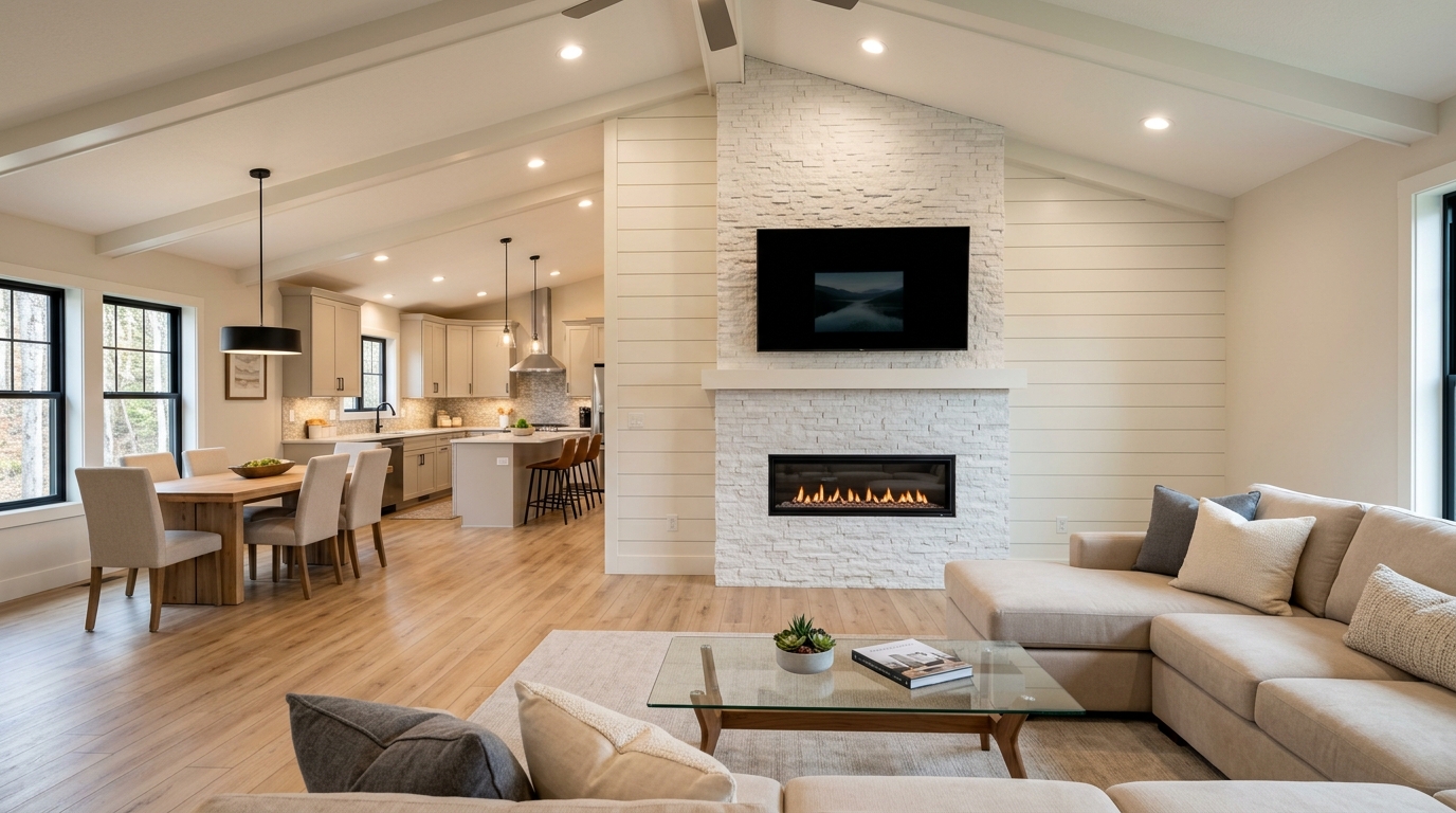 Vaulted Living Room