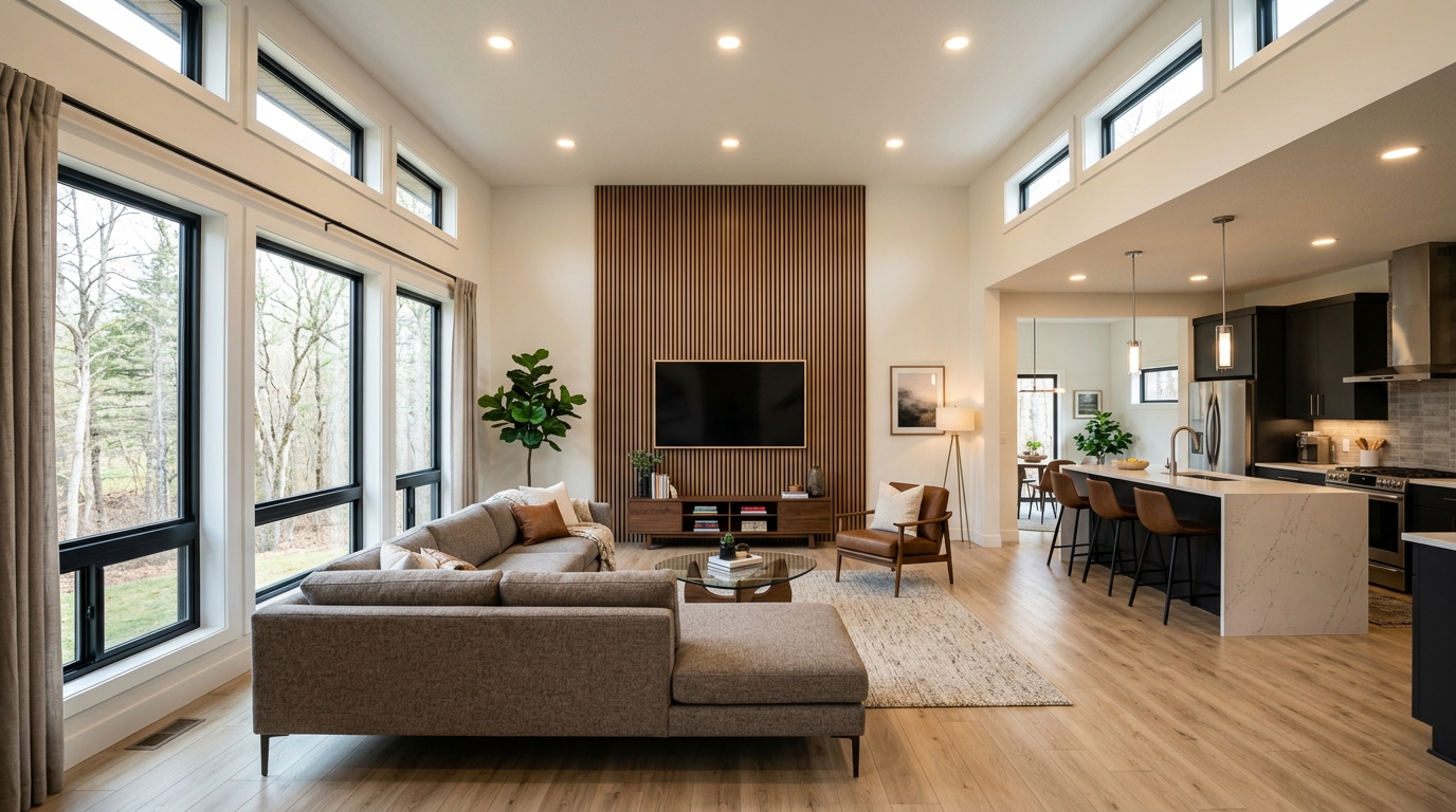 9ft High-Ceiling Great Room